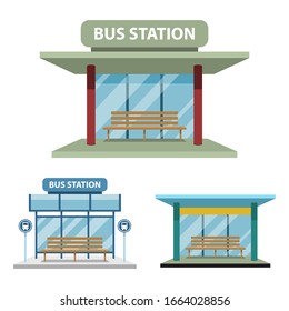 Bus station vector design illustration isolated on white background