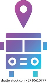 Ilustración de diseño de icono de Vector de estación de autobús