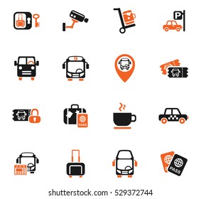 bus station web icons for user interface design