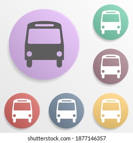 Bus stop badge color set icon. Simple glyph, flat vector of map icons for ui and ux, website or mobile application