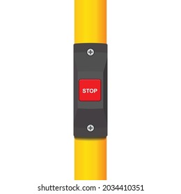 Bus stop button icon isolated on white background vector illustration.