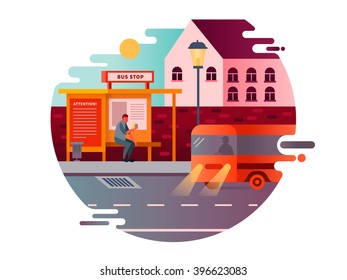 Bus stop design flat