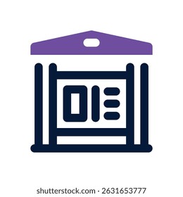 bus stop duotone icon. Sleek and modern vector icon for websites, mobile apps, marketing materials, and corporate design. Fully scalable and ready to use.
