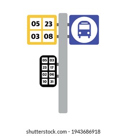 Bus stop emoji vector illustration
