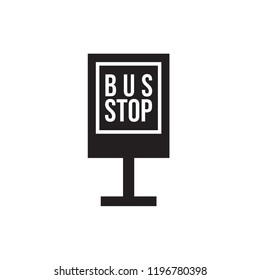 bus stop glyph icon vector