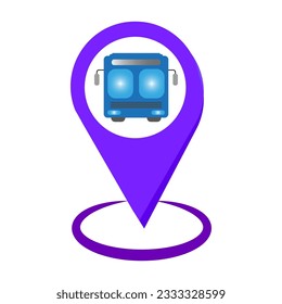 Bus stop icon. Designated place for passengers. Vector illustration. EPS 10.