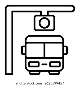 Elemento de icono de parada de autobús para diseño