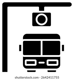 Elemento de icono de parada de autobús para diseño