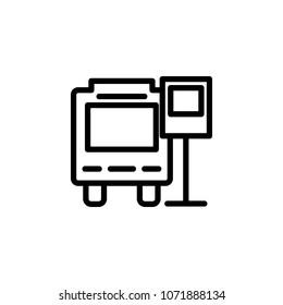 bus stop icon. Element of minimalistic icons for mobile concept and web apps. Thin line icon for website design and development, app development on white background
