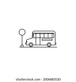 Bus stop icon, eps 10