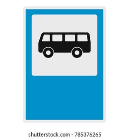 Bus stop icon. Flat illustration of bus stop vector icon for web.