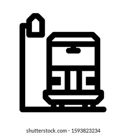 bus stop icon isolated sign symbol vector illustration - high quality black style vector icons

