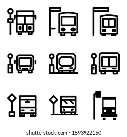 bus stop icon isolated sign symbol vector illustration - Collection of high quality black style vector icons
