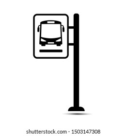 Bus Stop Icon On A White Background