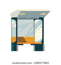 bus stop icon over white