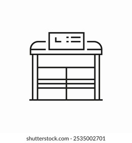 Bushaltestellen-Symbol, Vektor