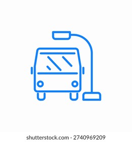 bus stop icon sign vector