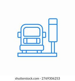 bus stop icon sign vector