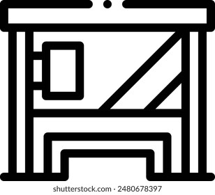 bus stop icon. Thin Linear Style Design Isolated On White Background
