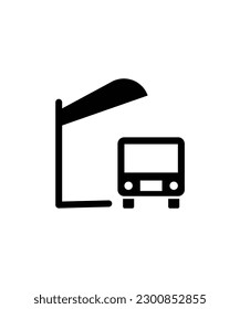 icono de parada de bus, mejor icono plano vector.