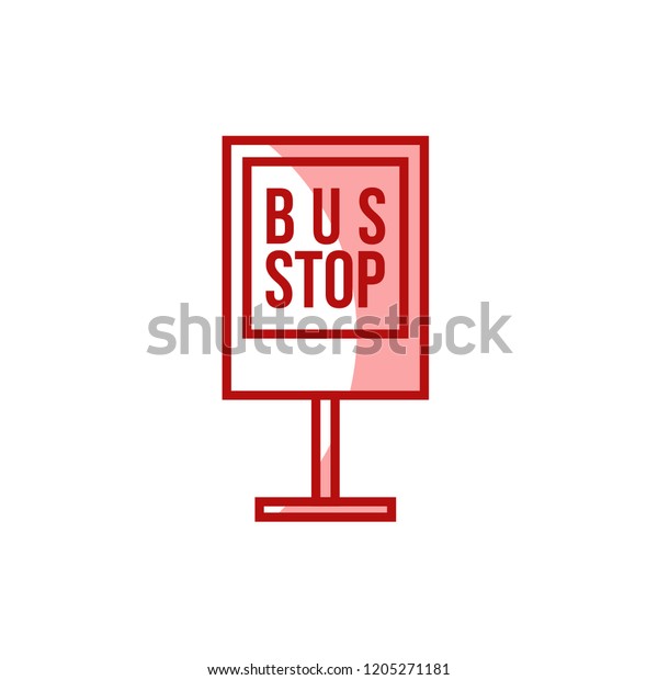 bus stop\
icon vector. building icon modern\
style