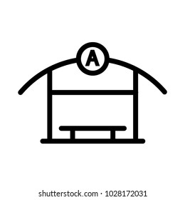 bus stop icon, vector illustration