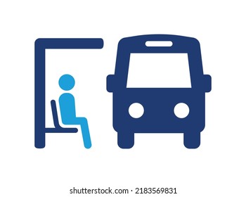 Bus stop icon vector illustration. Public transportation concept.