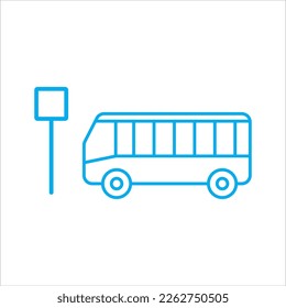 bus stop icon vector illustration