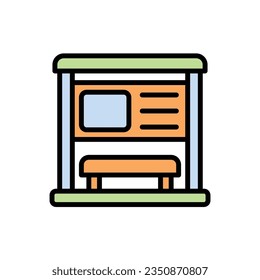 Bus Stop Icon Vector Illustration