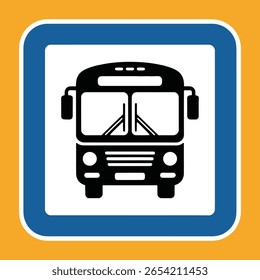 Ilustración vectorial del icono de la parada de autobús