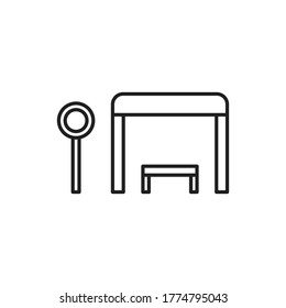 bus stop icon vector sign symbol