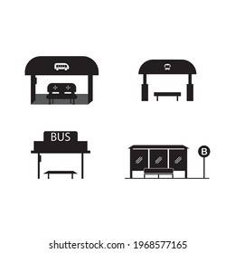 Bus stop icon vector symbol illustration design.