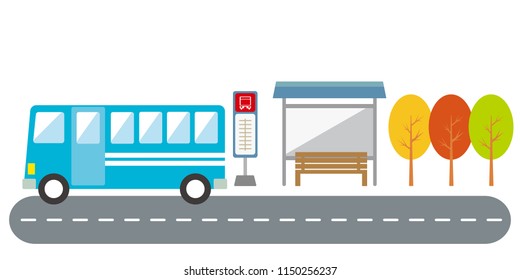bus stop illustration