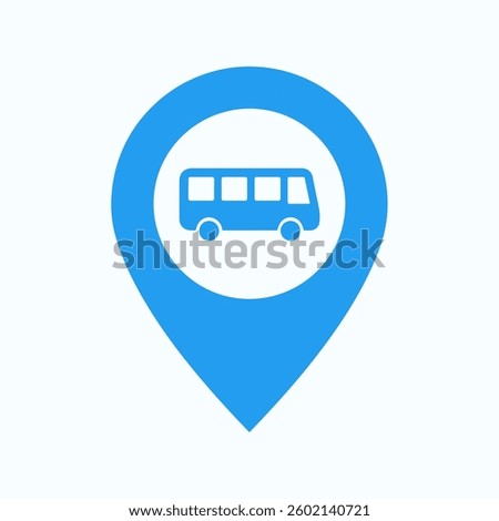 Bus Stop Location Pin Icon – Simple Transport Map Marker