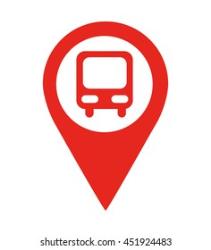 bus stop location pin  isolated icon design, vector illustration  graphic 