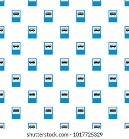 Bus stop pattern seamless in flat style for any design