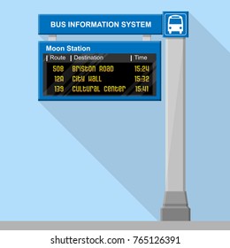 Bus Stop Real Time Information Display Timetable System Network Digital Passenger Planning Public Transport Monitoring