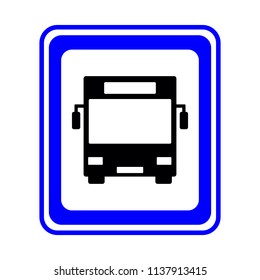 Bus stop sign. 