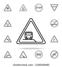 bus stop sign icon. road sign icons universal set for web and mobile