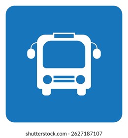 Bus Stop Sign or icon Vector Illustration Element. City street and transportation theme