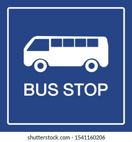 bus stop sign illustration vector