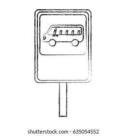 bus stop sign isolated icon