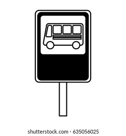 bus stop sign isolated icon