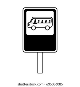 bus stop sign isolated icon