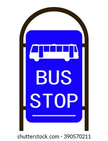 Bus Stop sign on a white background