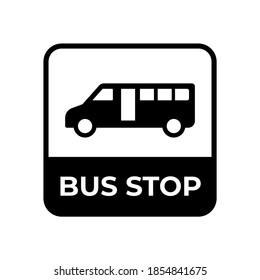 bus stop sign. road sign bus. Vector EPS 10