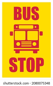 Bus Stop sign Vector Design 