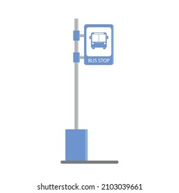 Bus stop sign. Vector graphics.