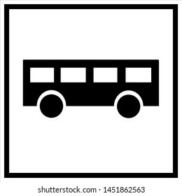 bus stop sign vector illustration