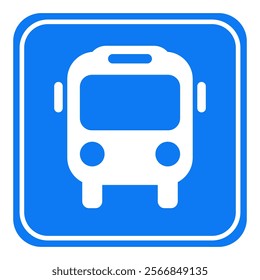Bus stop sign. Vector Illustration
